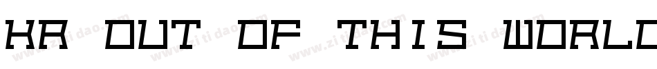 KR Out Of This World字体转换